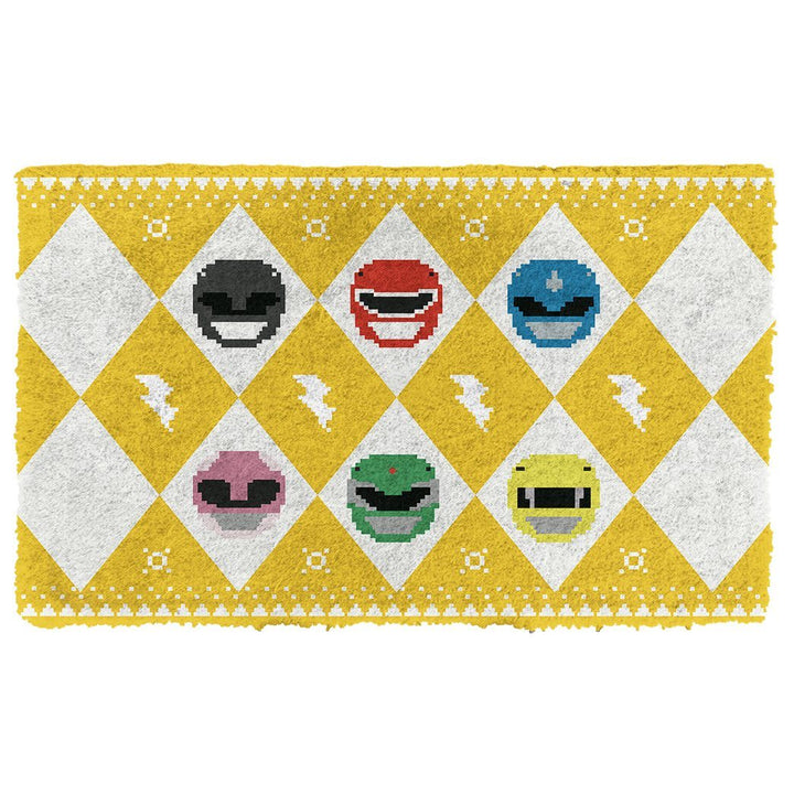 Waybackapparel Mighty Morphin Power Ranger Yellow Ugly 3D Doormat