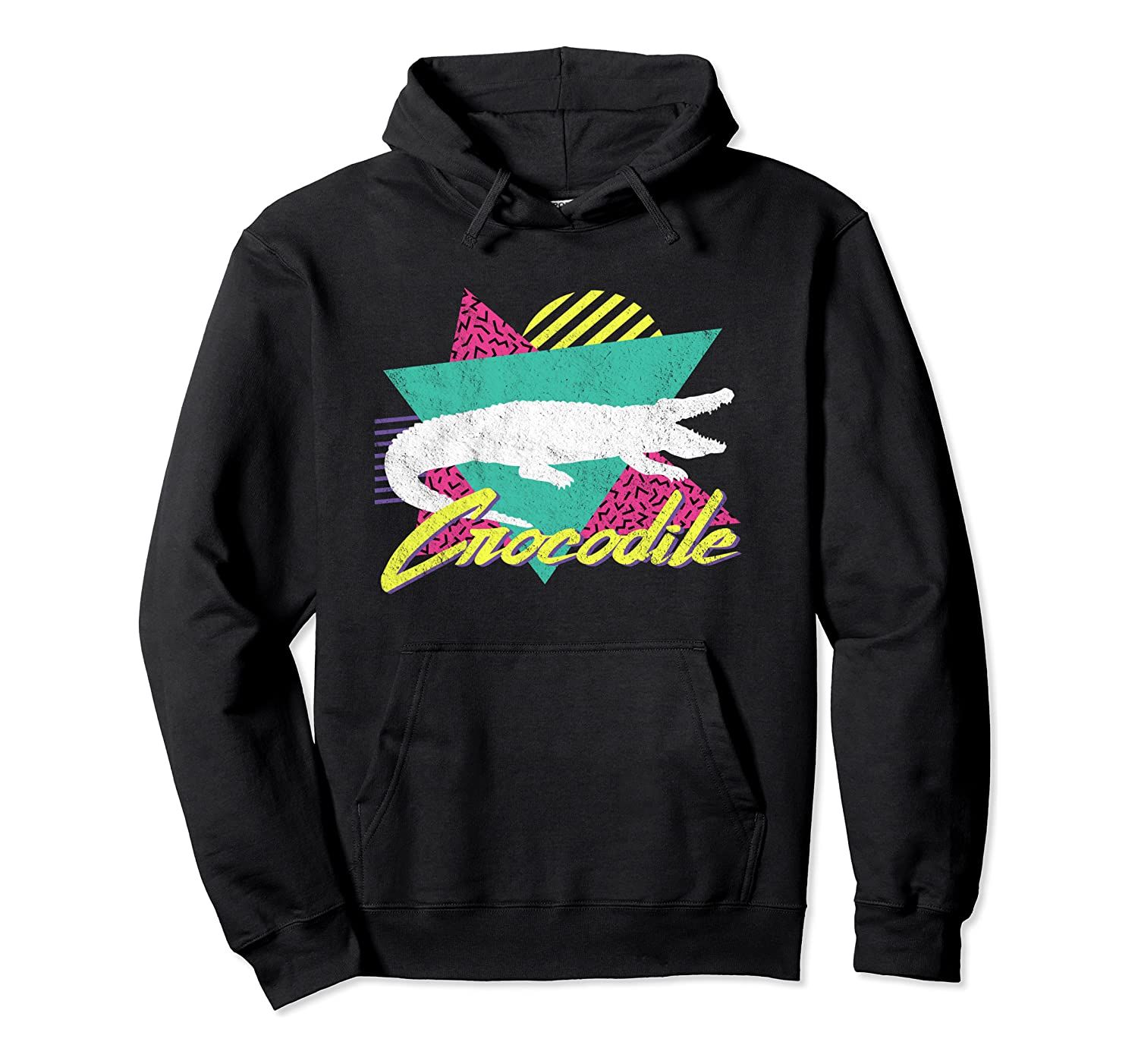 Vintage Retro 80s Or 90s Cool Crocodile Pullover Hoodie T-Shirt, Sweatshirt, Tank Top