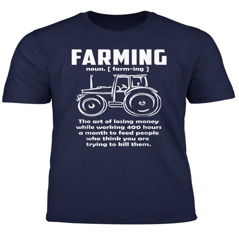 Farming Noun Definition Farm Tractor Owner Christmas Gift T Shirt