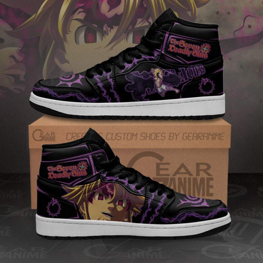 Meliodas Demon Jordan Sneakers Seven Deadly Sins Anime Shoes MN10