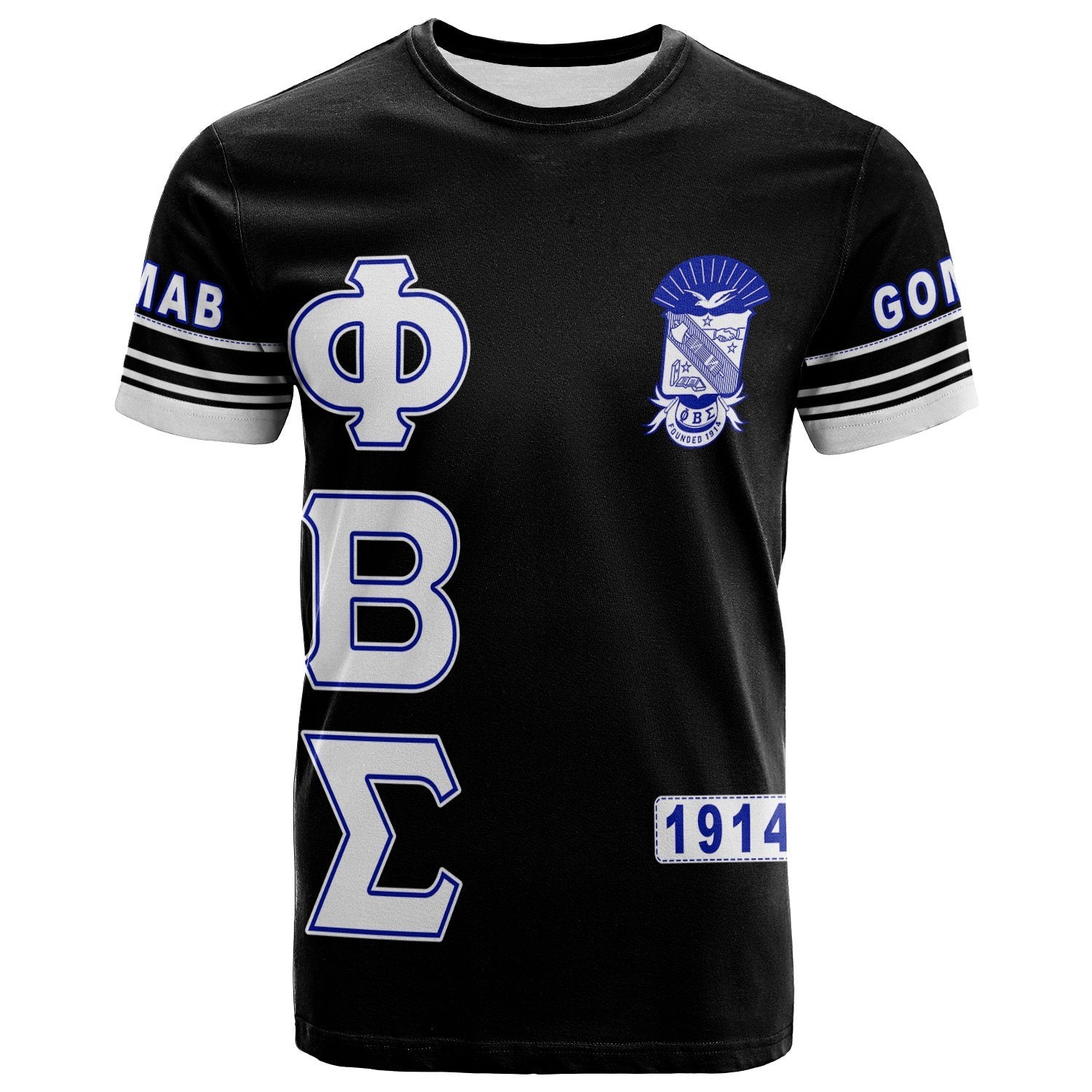 Phi Beta Sigma Simple Black T-Shirt Lt13