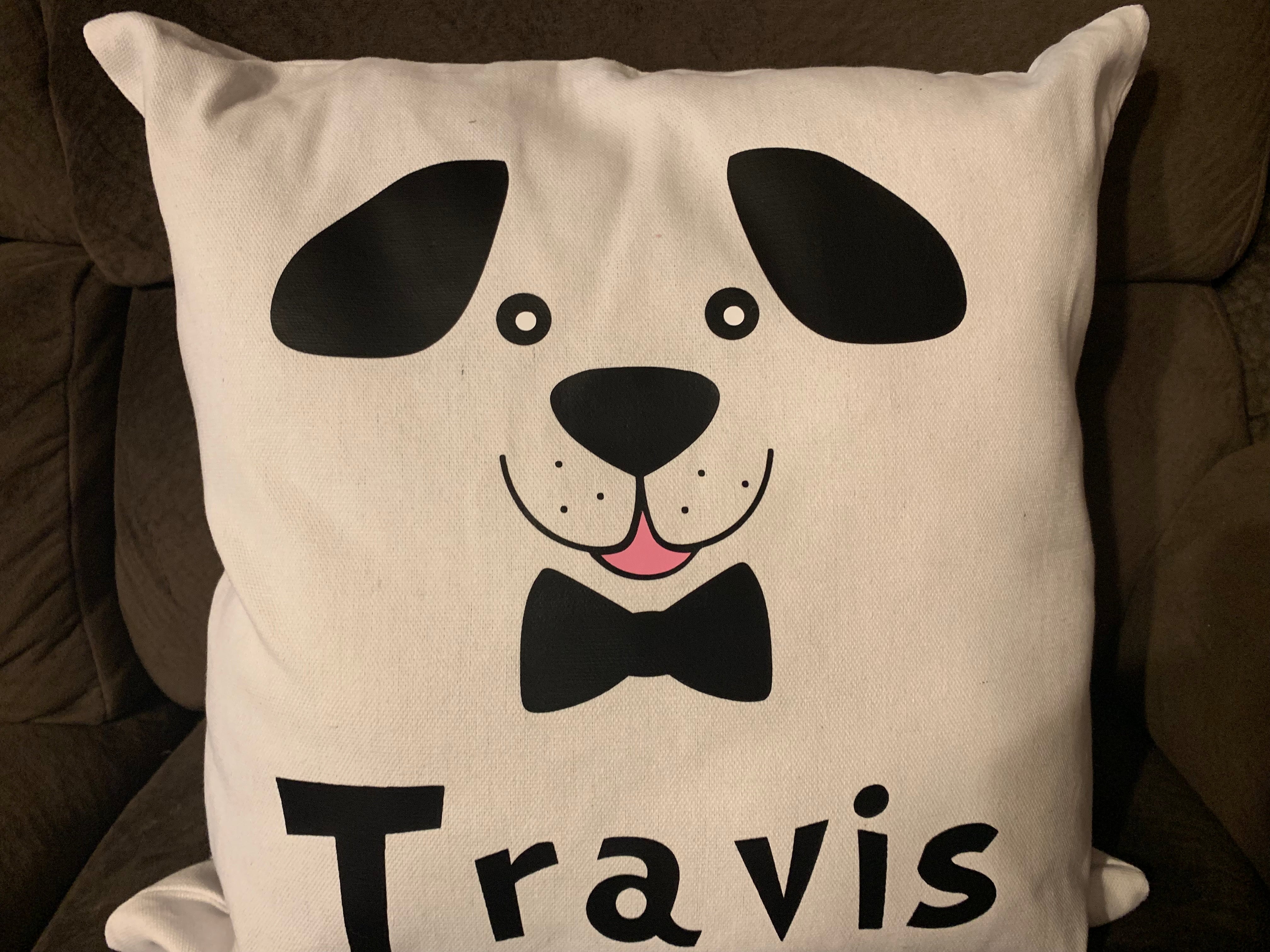 Puppy personalized Canvas pillow