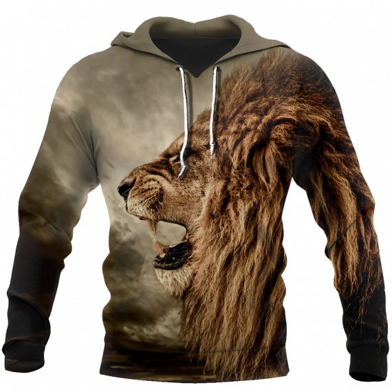 Unisex Hoodie All Over Print Lion Gifts Lion Angry Us Unisex Size Hoodie