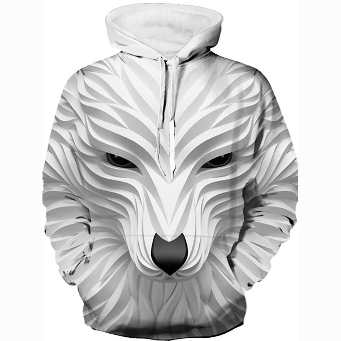 3D Printed Punk & Gothic Hoodie – Exaggerated Wild Animals Pullover