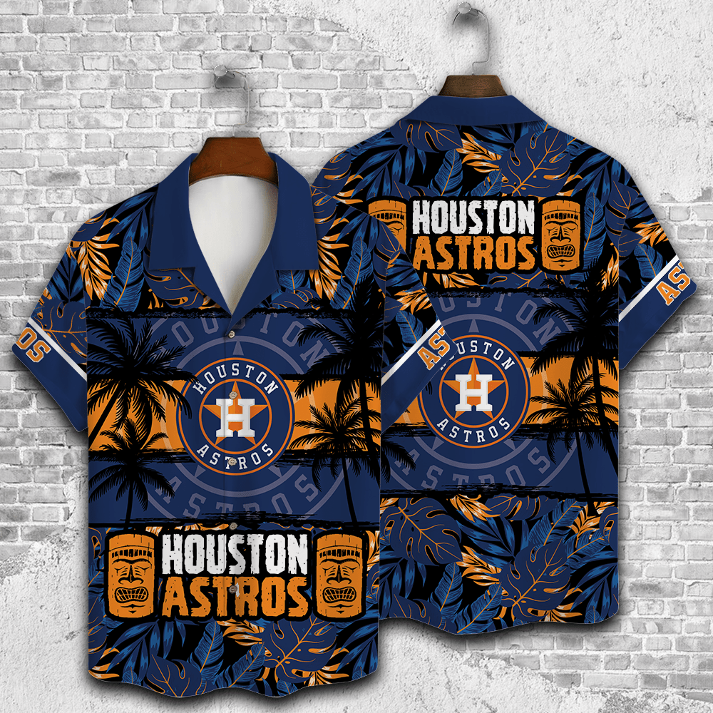 Houston Astros Palm Tree Aop Hawaiian Shirt V24