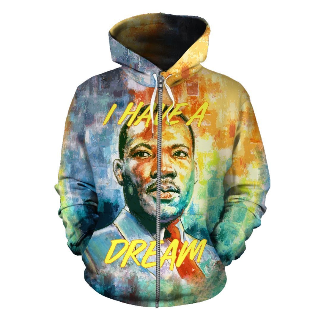 Greek Life Hoodie Martin Luther King Jr Zip Hoodie Karipun