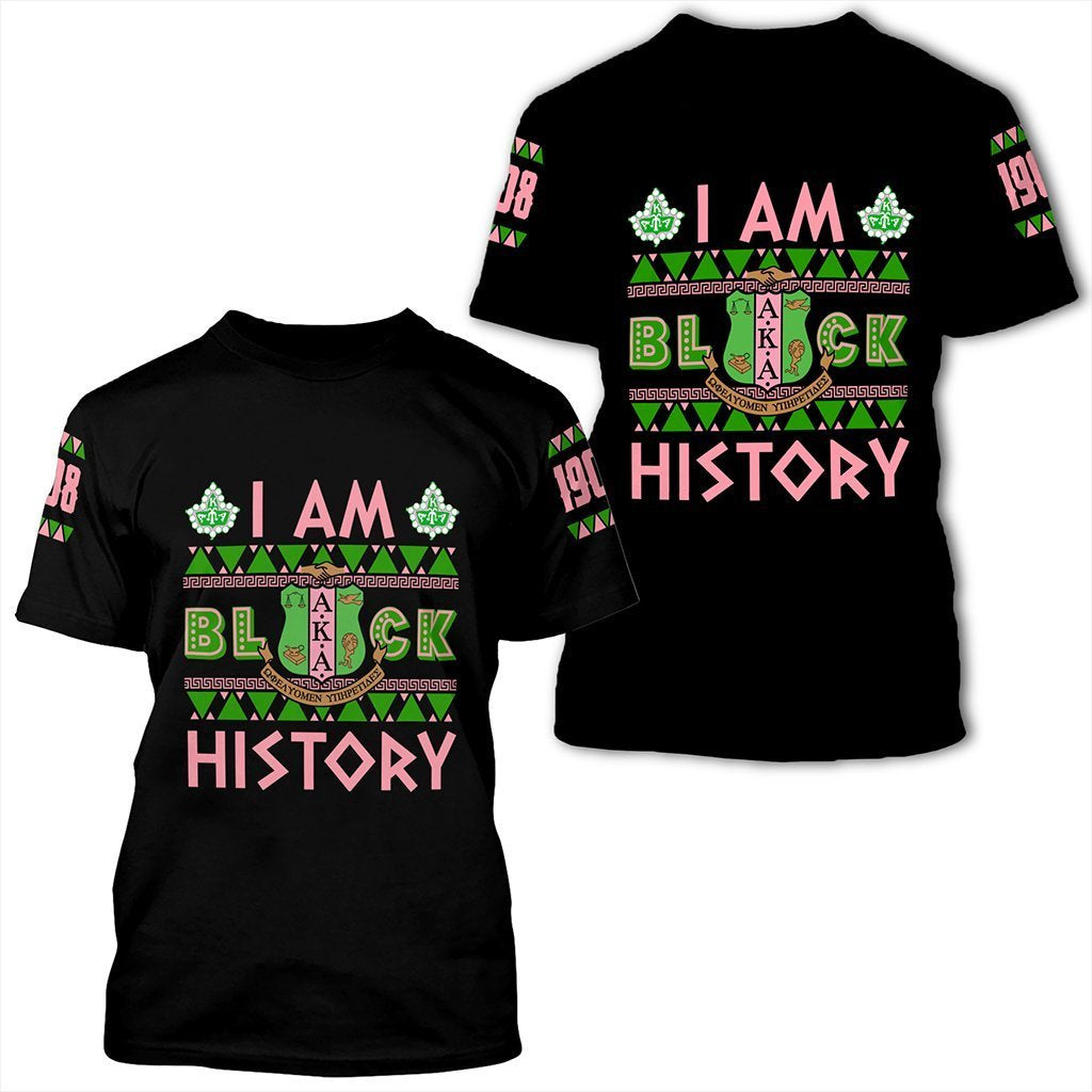 Greeklife T-Shirt – I Am Black History Alpha Kappa Alpha Tee