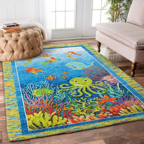 Octopus Whale Fish Seahorse Dv1510190R Rug