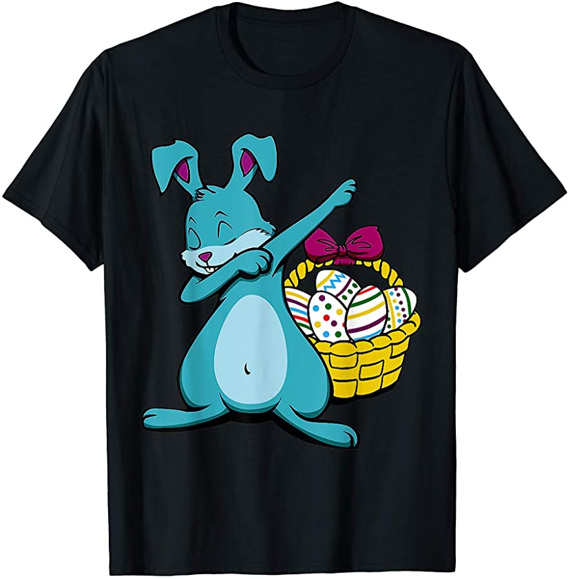 Dabbing Easter Bunny Rabbit Happy Chocolate Easter Egg Day T-Shirt