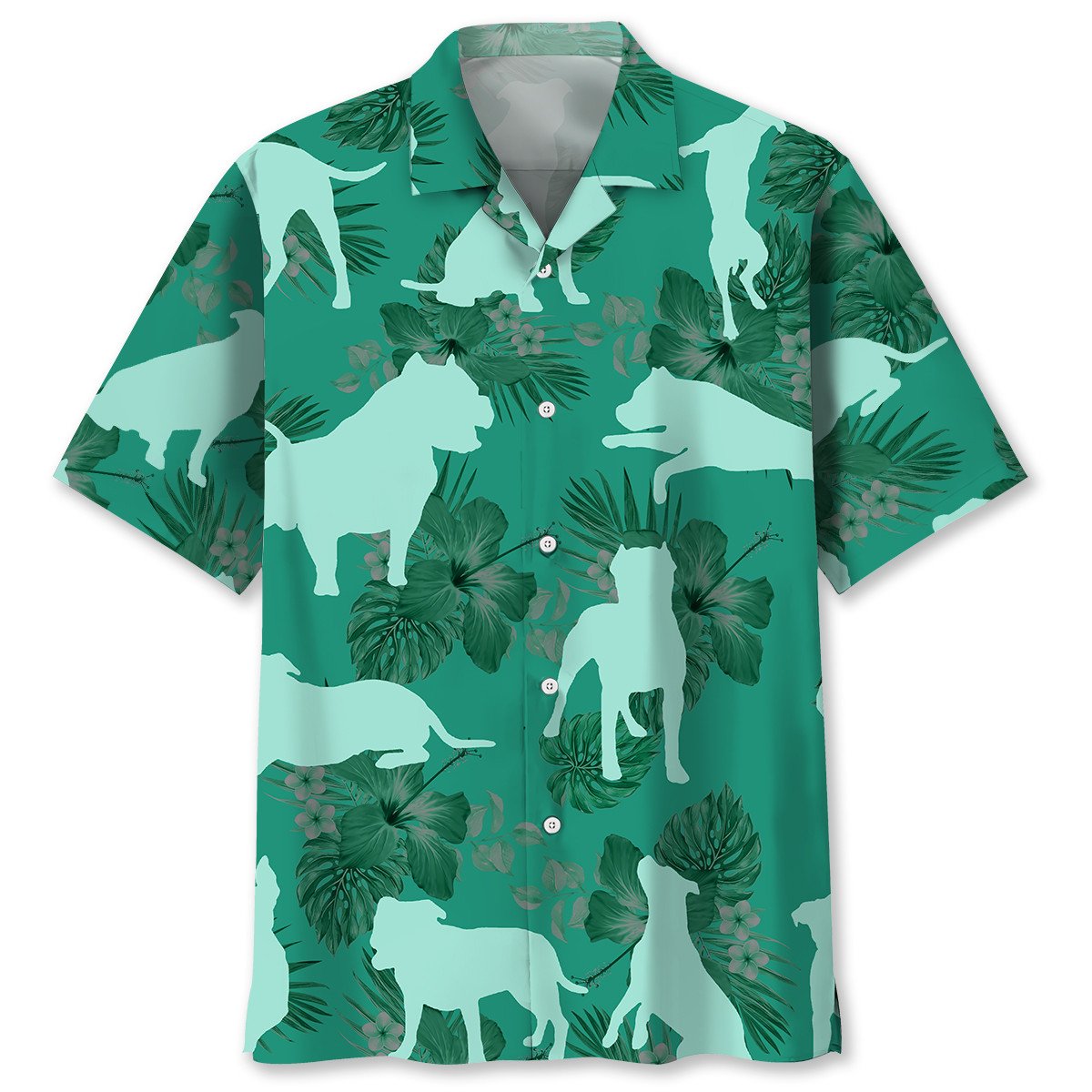 Pitbull Kelly Green Hawaii Lover Hawaii Aloha Shirt For Dog Ha67242