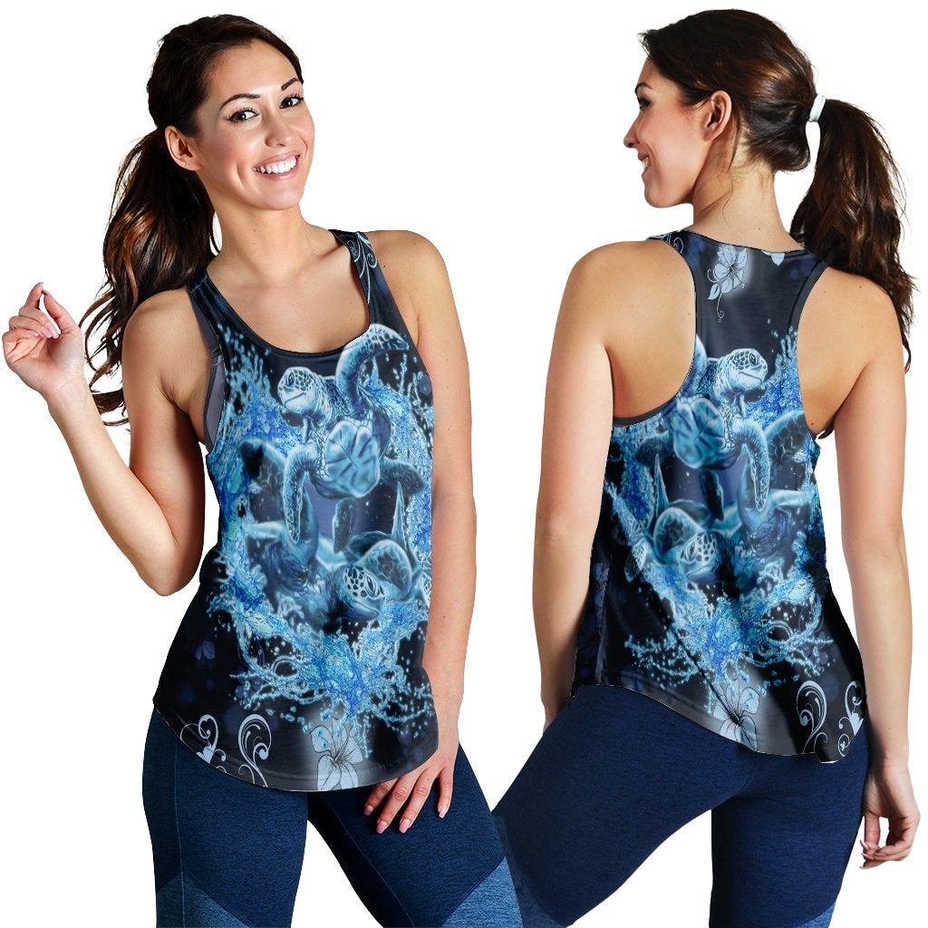 Hawaiian Turtle Sea Ohana Racerback Tank Ah Ha23811