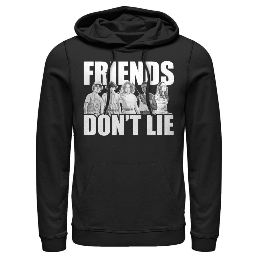 Stranger Things Men’s Friends Don’t Lie Character Pose  Lightweight Hoodie