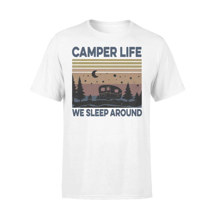 Camper Life We Sleep Around Vintage Camping T-shirt