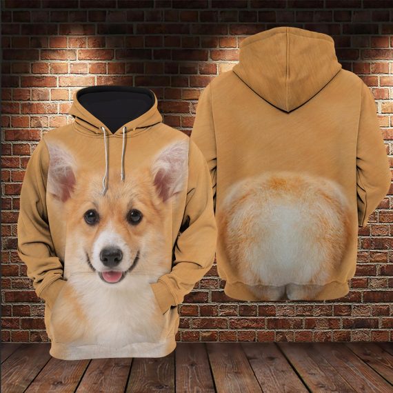 Cute Corgi Animal All Over Printed For Dog Lovers Us Unisex Size Hoodie