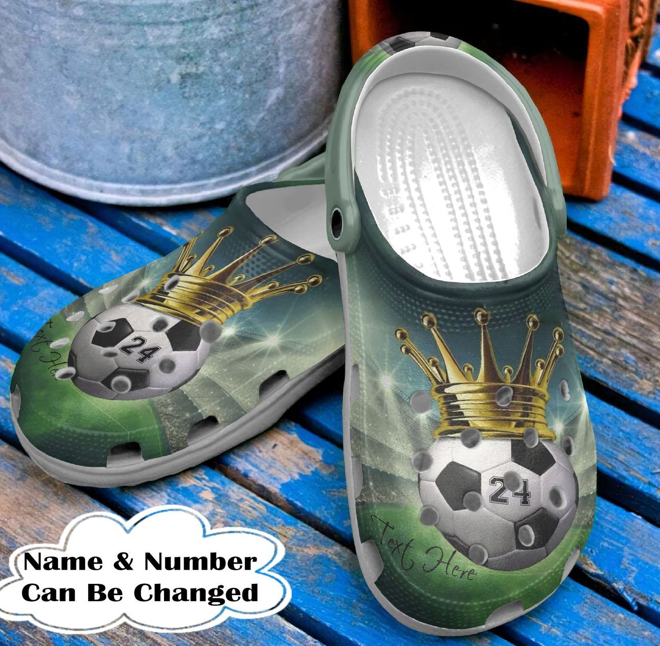 Soccer Personalized Clog, Custom Name, Text, Color, Number Fashion Style For Women, Men, Kid, Print 3D Soccer Is My Favourite Sport