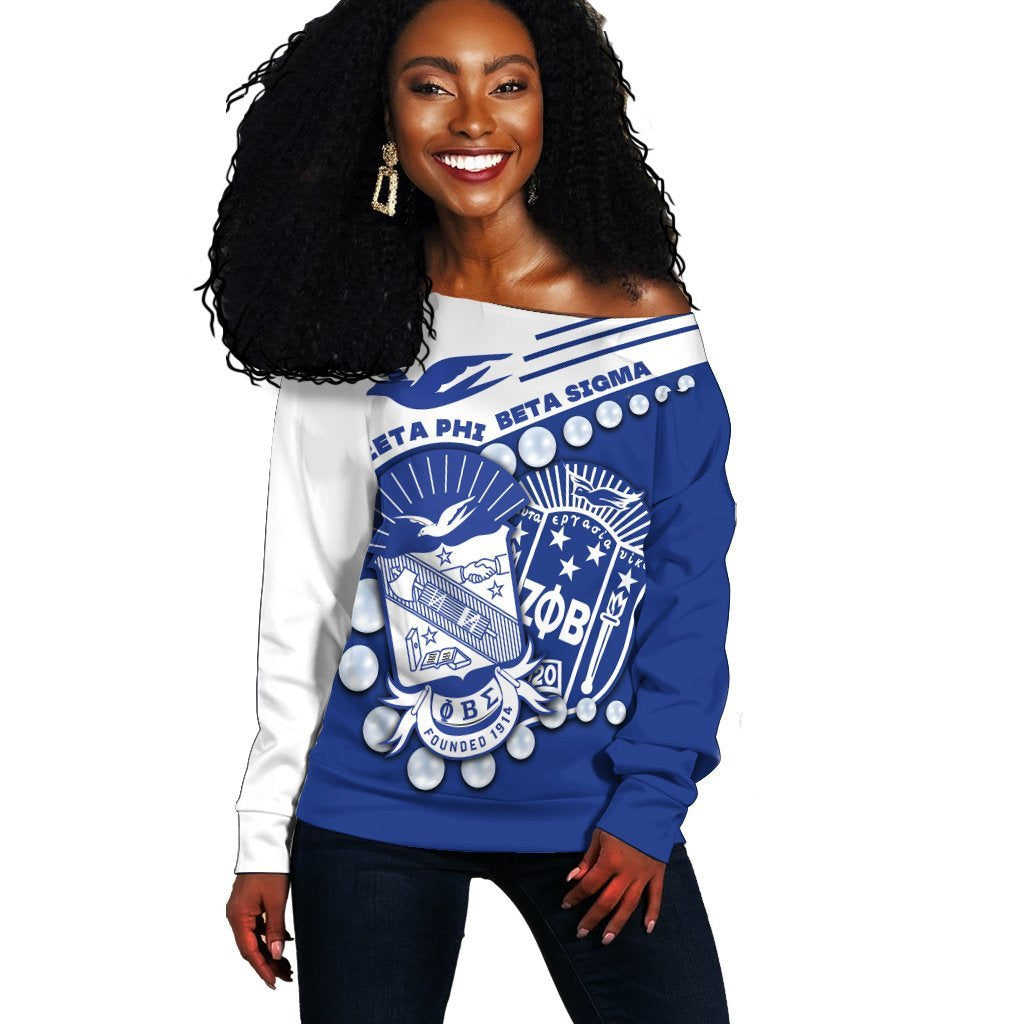 (Custom Personalised) Greek Life Off Shoulder Sweater – Zeta Phi Beta Sigma  Special Style Lt16