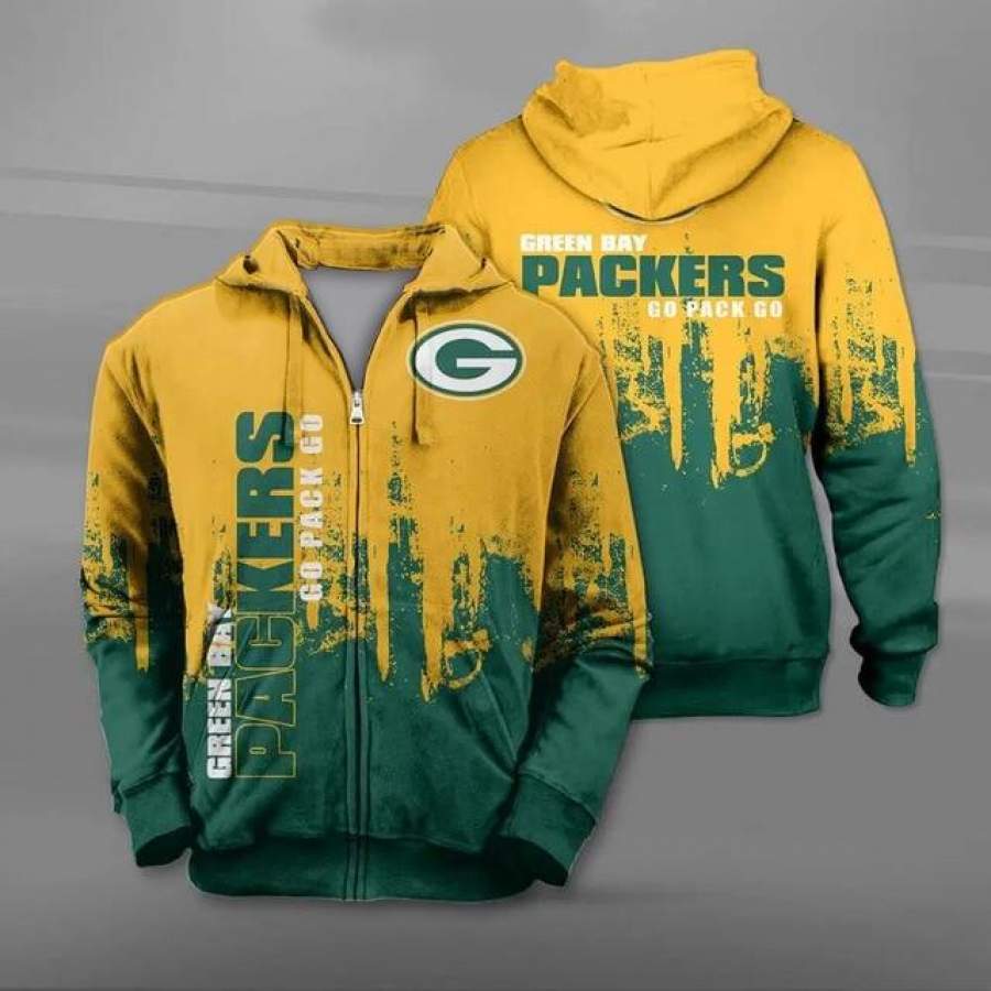 Green Bay Packers 3D Zipper Hoodie