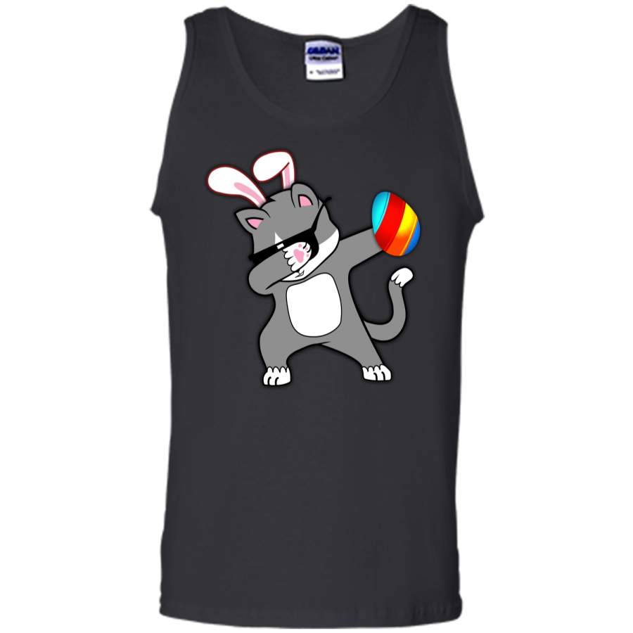 Easter Bunny Dabbing Cat Tshirt Easter Egg Tee Tank Top