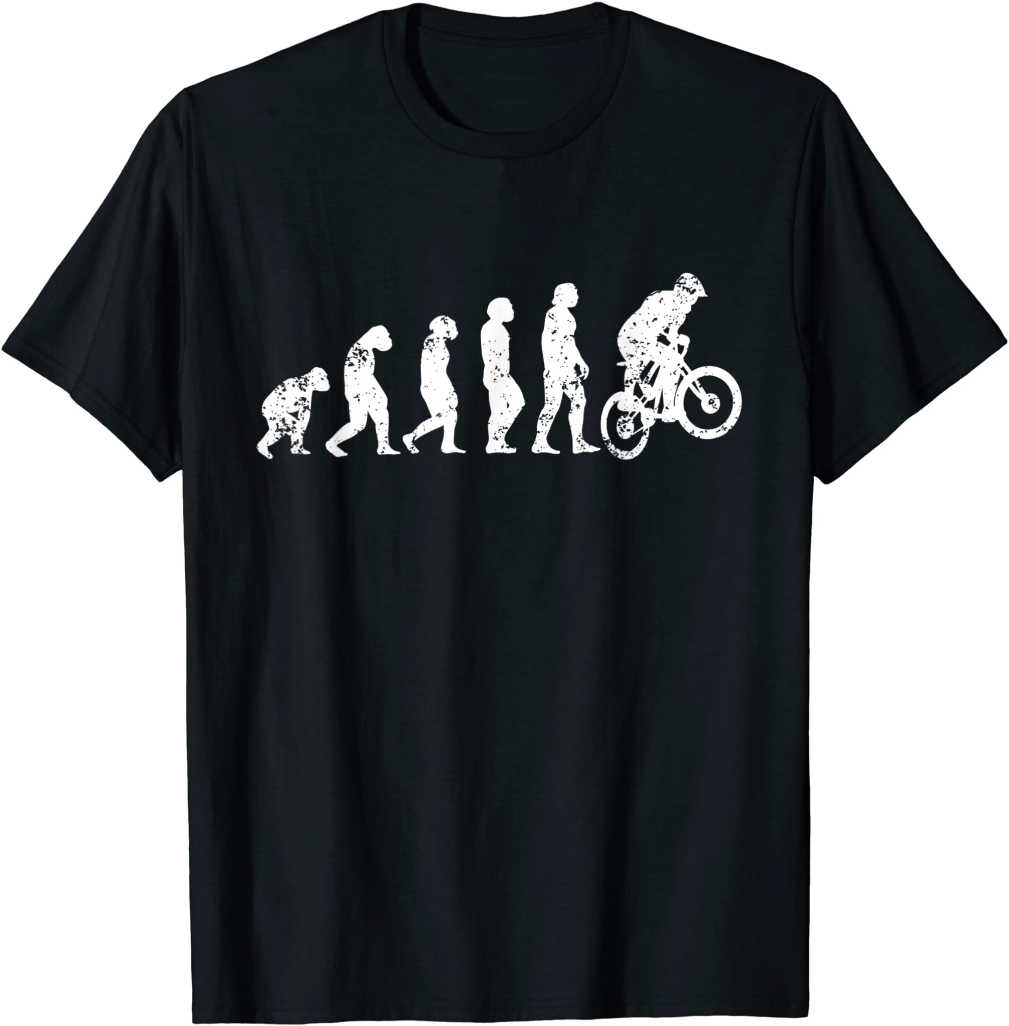 Funny Cool Bmx Rider Evolution Monkey Ape To Modern Man Ride T-Shirt