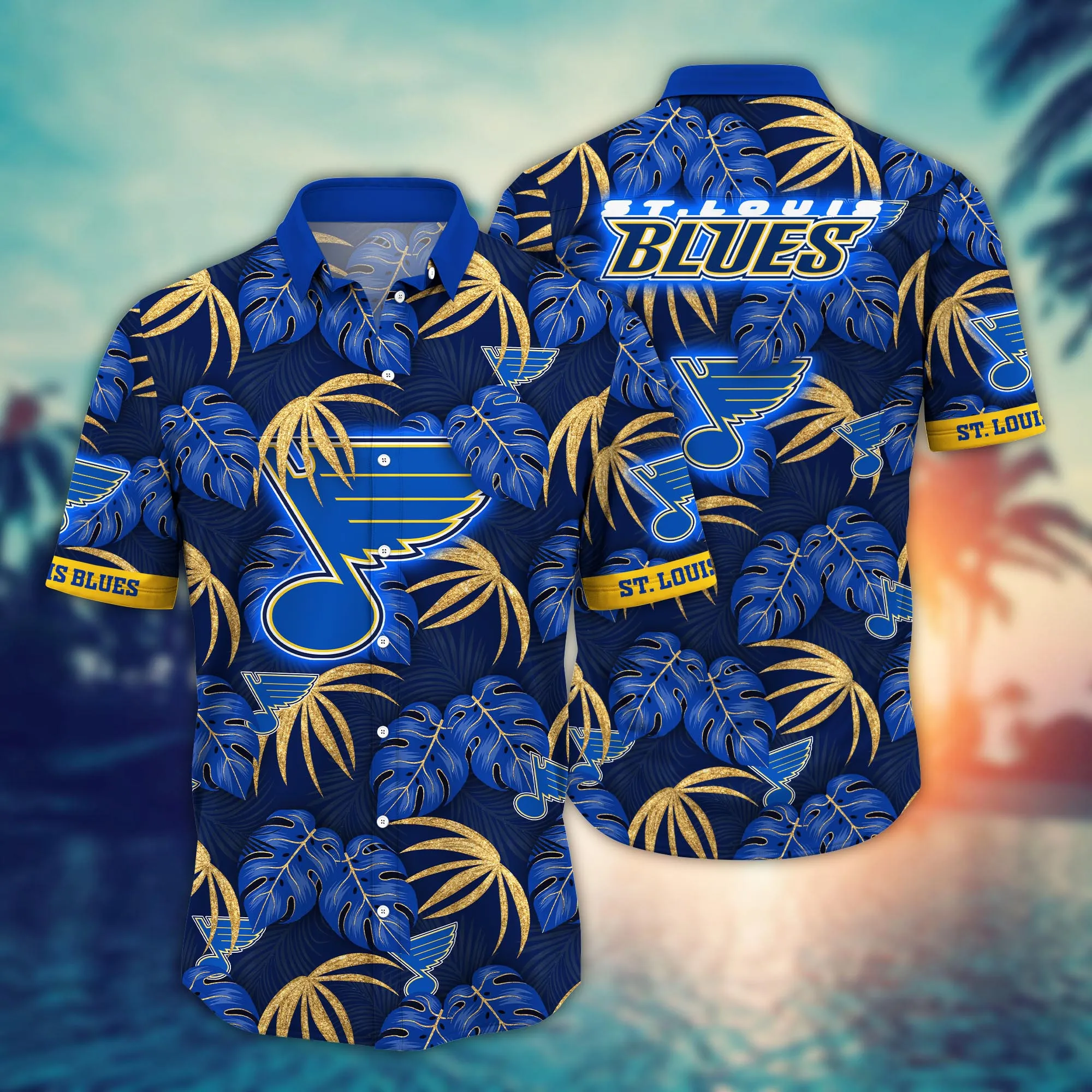 St. Louis Blues Nhl Hawaiian Shirt Beach Time Aloha Shirt