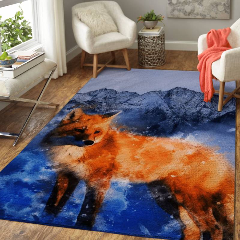 Rubah and high mountain – Animals Area Rug Carpet