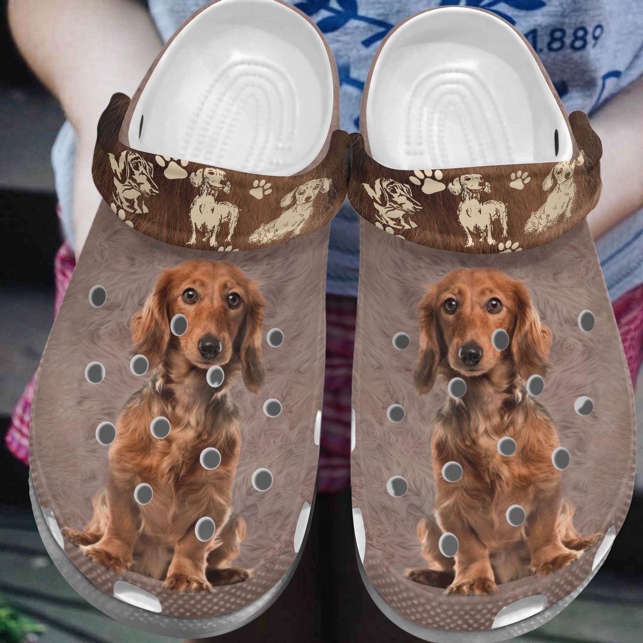 Dachshund Personalized Clog, Custom Name, Text, Color, Number Fashion Style For Women, Men, Kid, Print 3D Best Friend