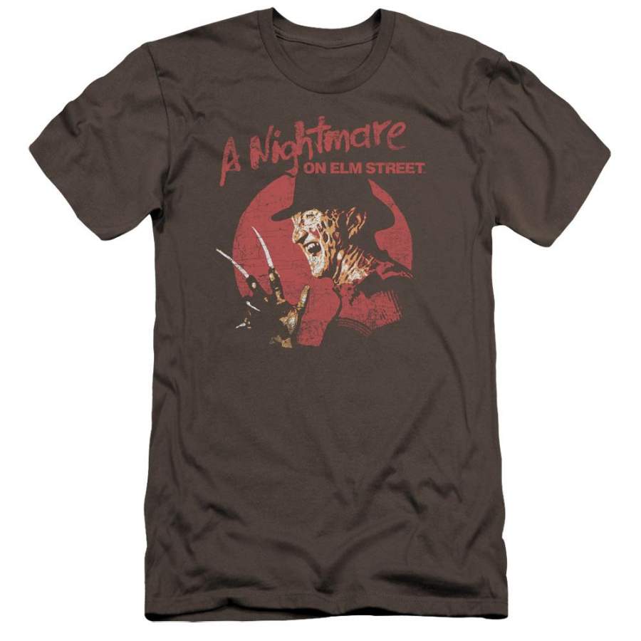 A Nightmare on Elm Street Freddy Circle Men’s Premium Slim Fit T-Shirt