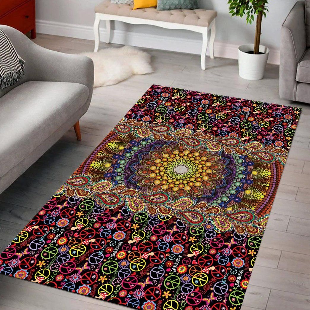 Casespring 3D Custom Square Carpet Sunflower Hippie