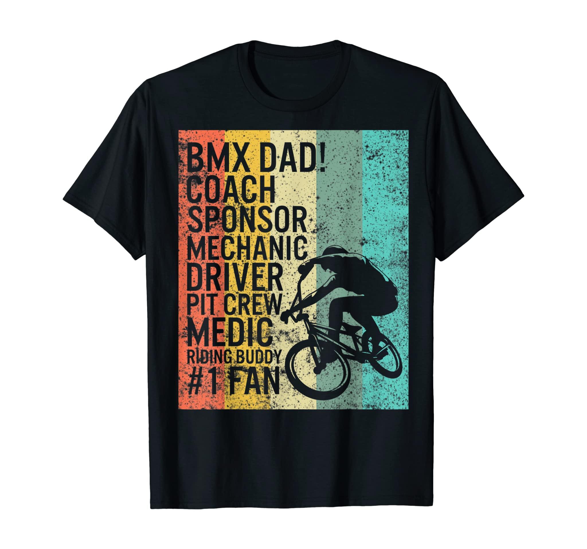 Bmx Dad Coach Medic Riding Buddy 1 Fan Fathers Day Grandpa T-Shirt