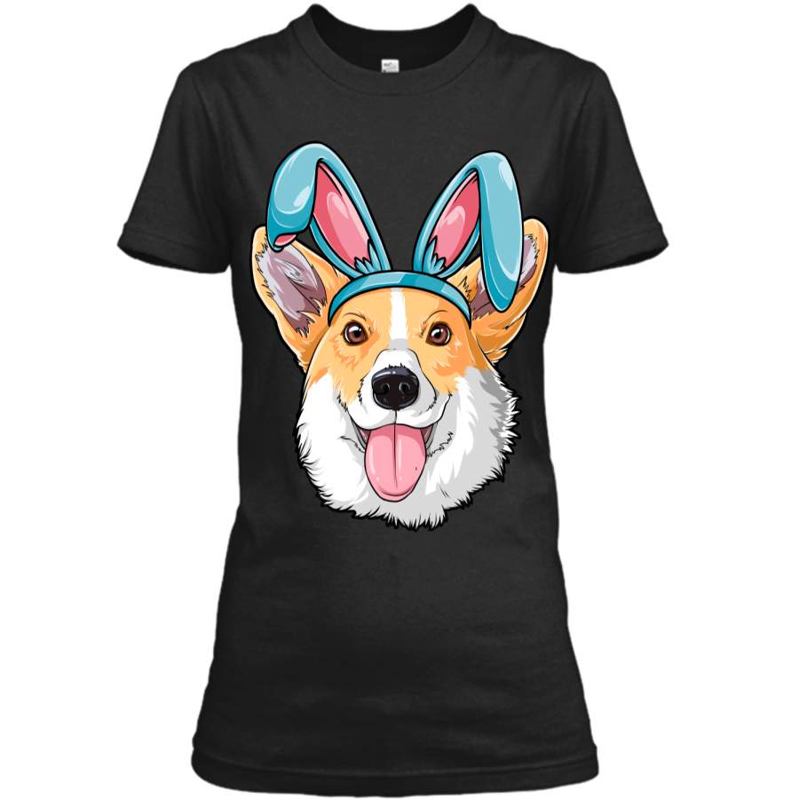 Easter Bunny Corgi T shirt Dog Boys Girl Kids Men Women Tee Ladies Custom