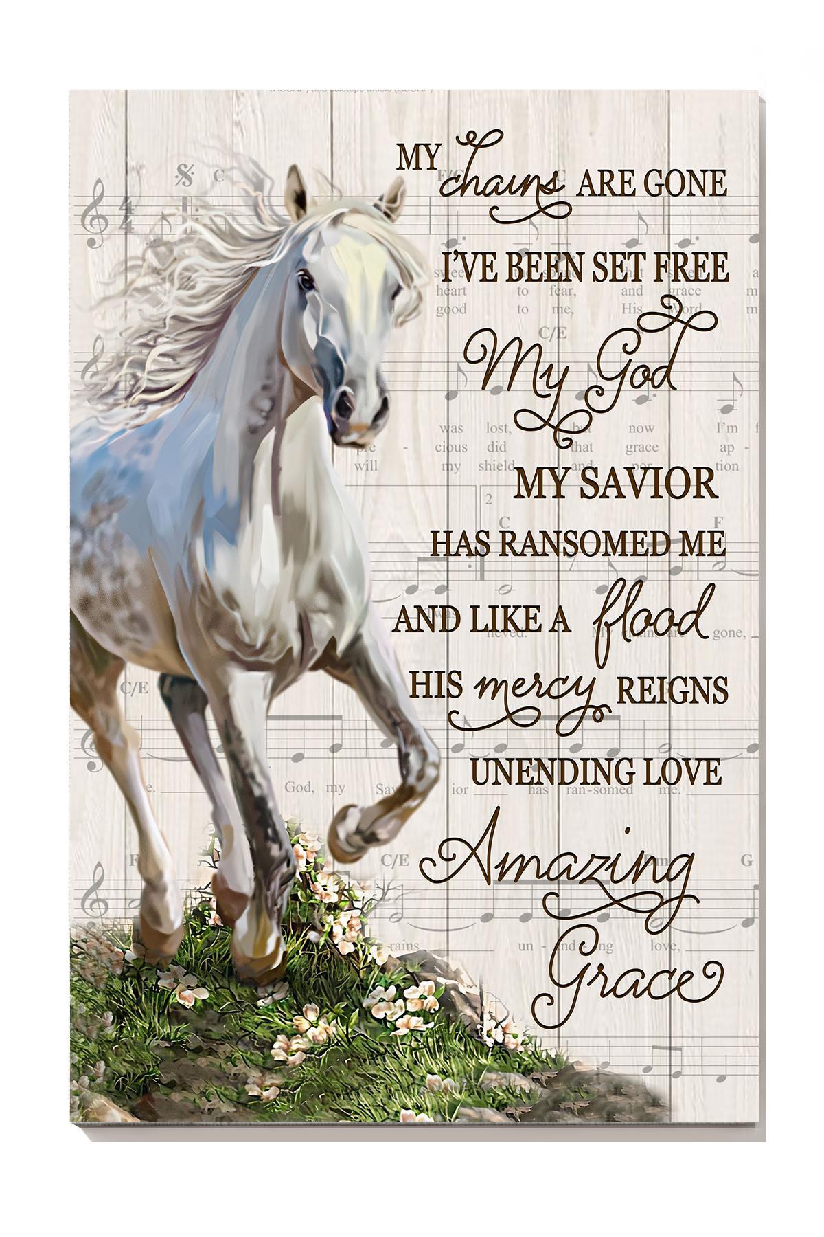 Amazing Grace Bible Song Wall Art Gift For Christan Christmas Decor Home Decor Canvas