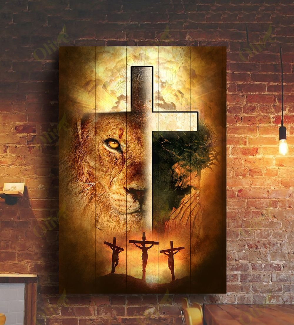 Jesus – Awesome Lion Easter Canvas And Poster | Wall Decor Visual Art