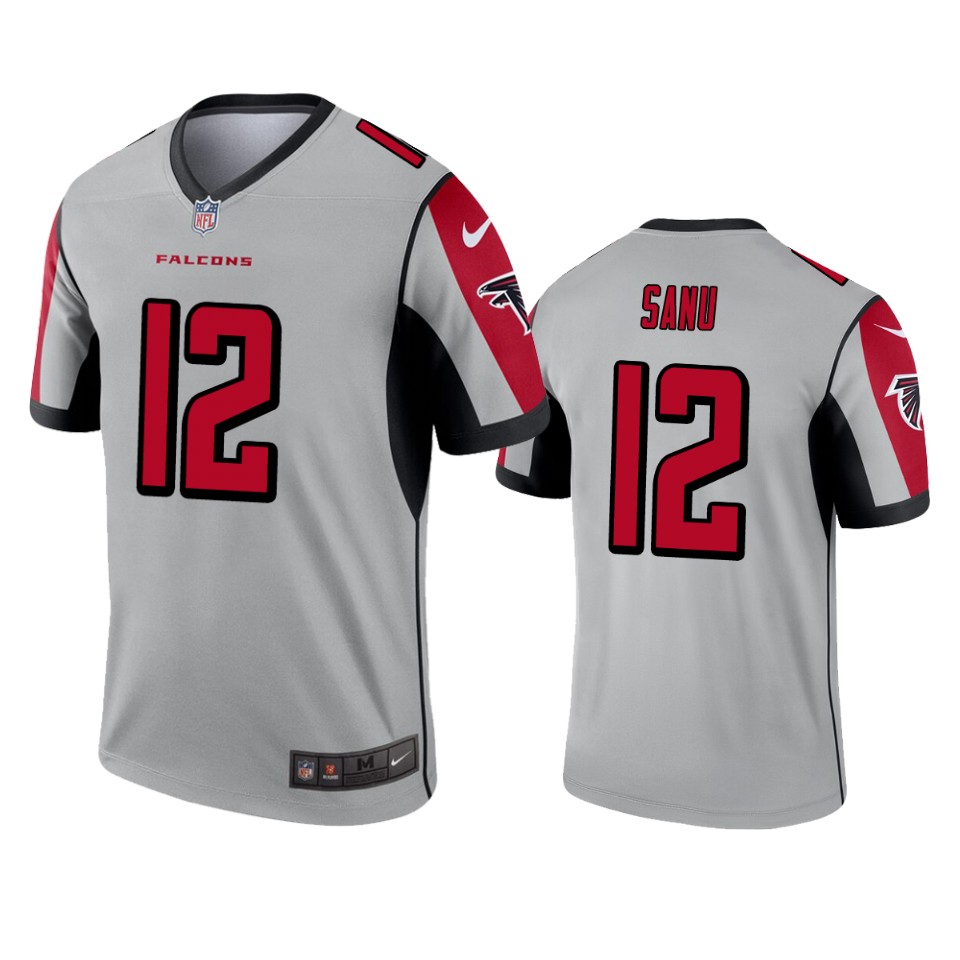 Atlanta Falcons Mohamed Sanu Silver Inverted Legend Jersey