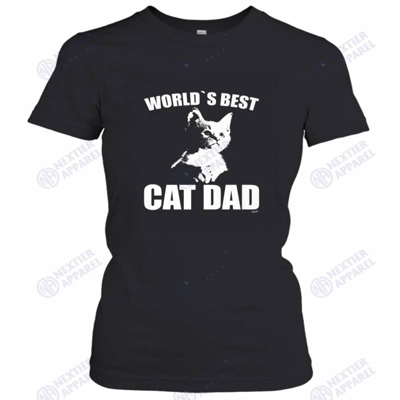 Mens funny World`s Best Cat Dad Kitten (1) Women’s T-Shirt