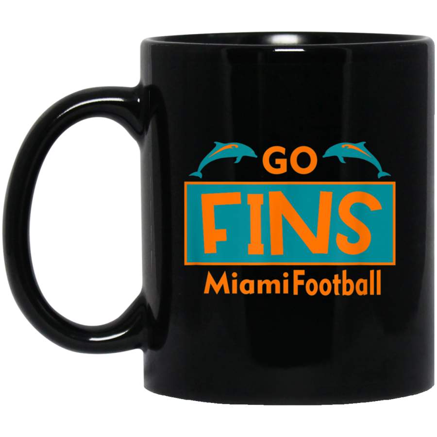 FINS Miami Florida American Football Dolphin Elements 11 oz 15 oz Mug Black