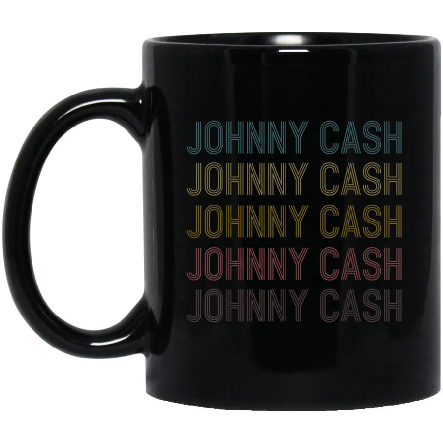 Johnny Cash First Given Name Pride Vintage Distressed Black Mug