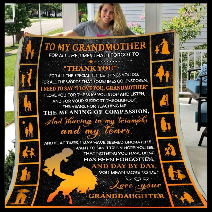 Thanks For All The Special Little Things You Do Giving Grandmother
 Blanket