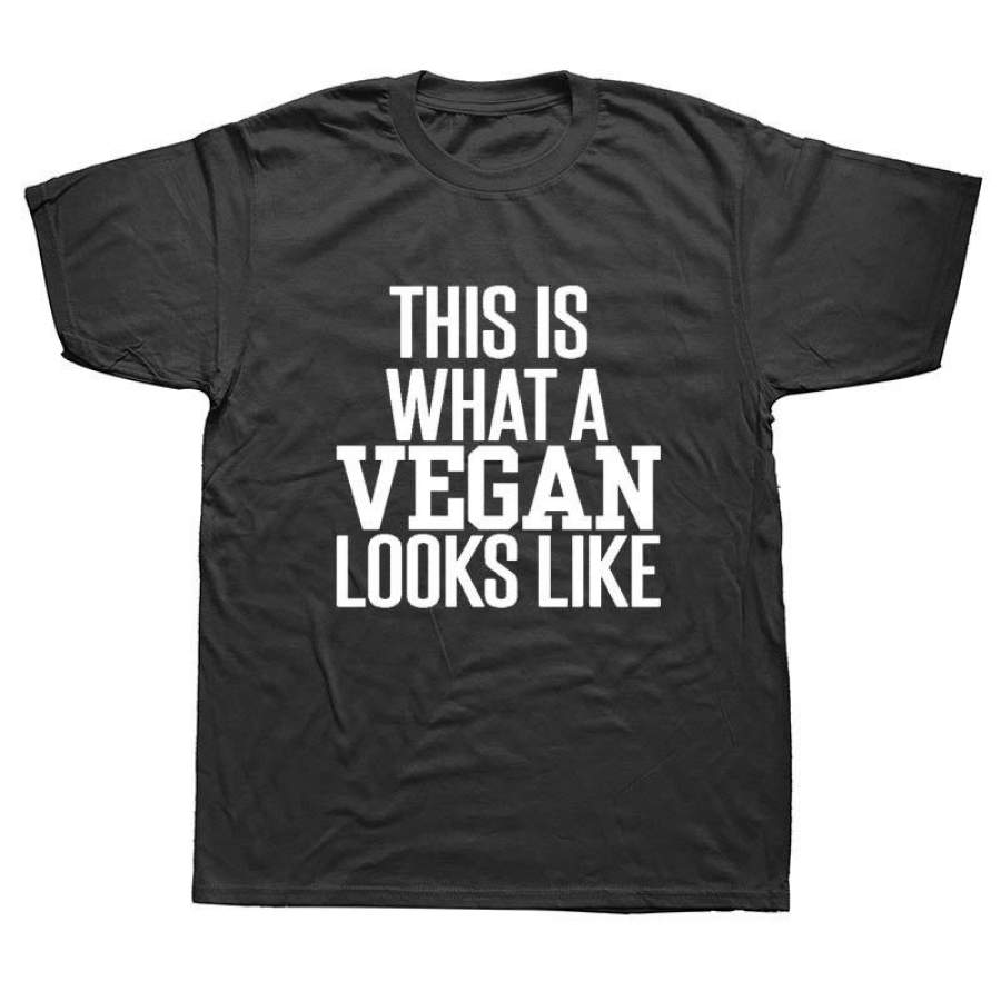 This Is What A Vegan Looks Like T Shirt Funny Vegetarian