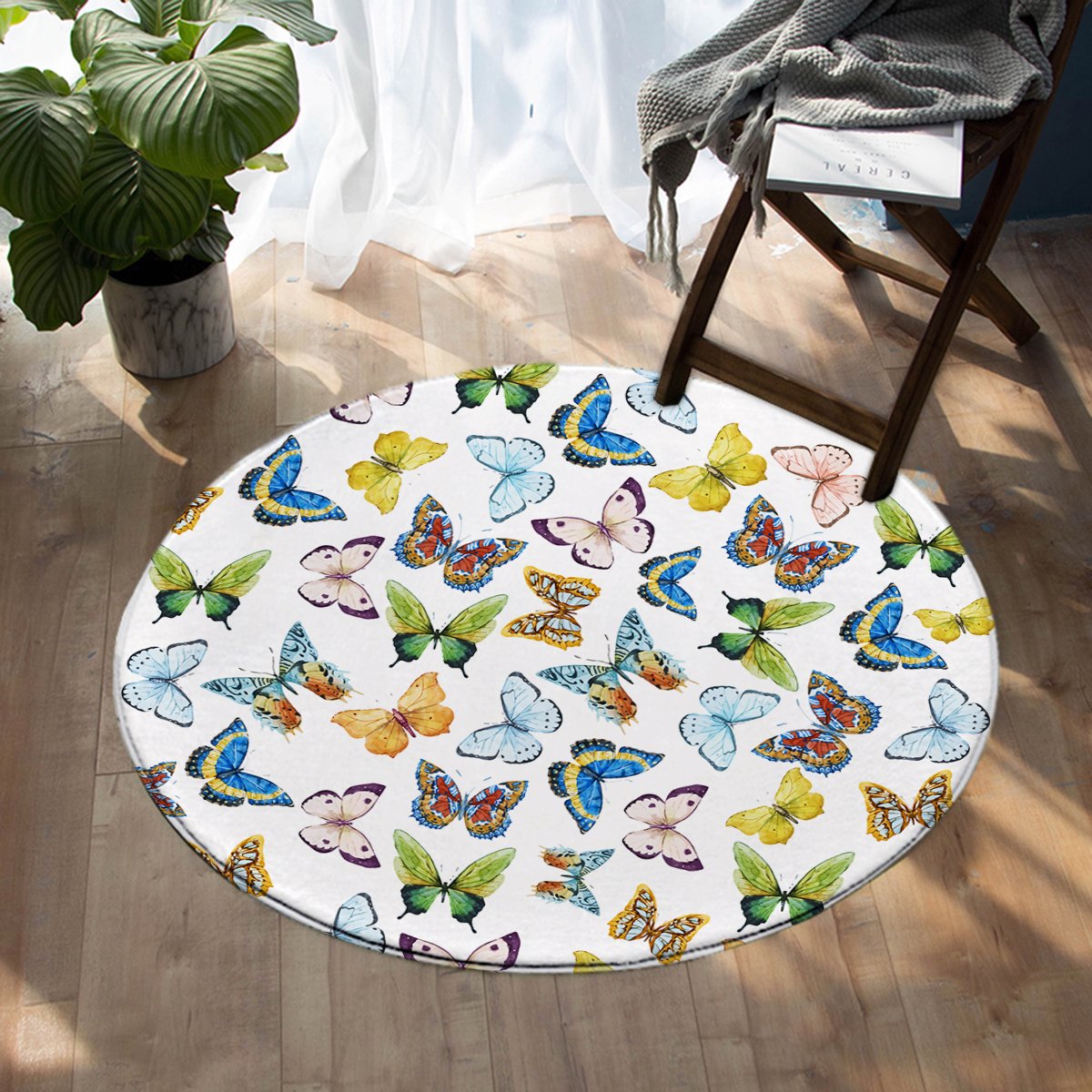 Butterfly Season SW0853 Round Rug