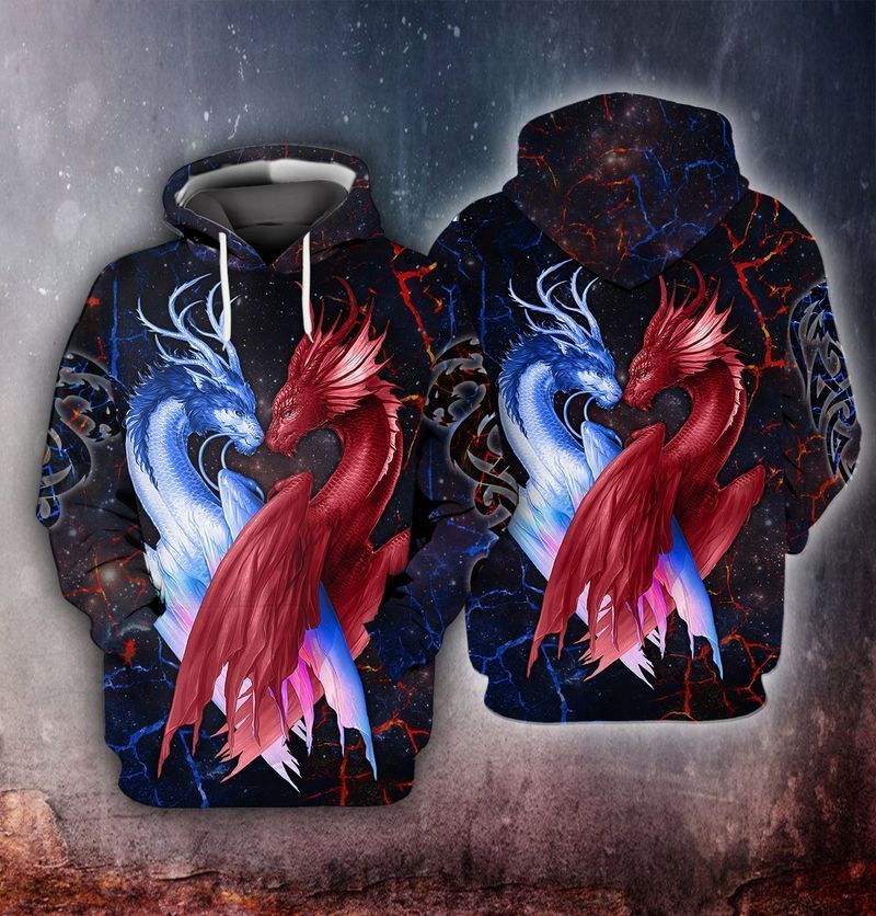 Couple Dragon 3D All Over Printed Shirts