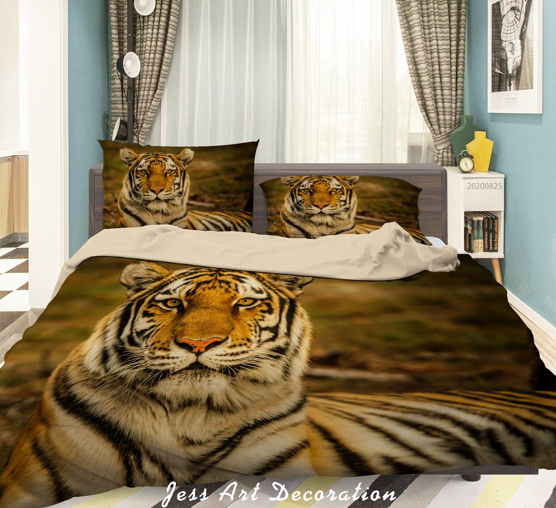 3D Nature Landscape Tiger Quilt Cover Set Bedding Set Duvet Cover Pillowcases Wj 3306