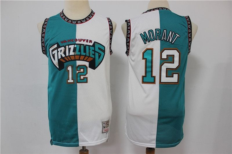 Vancouver Grizzlies Ja Morant #12 NBA Throwback Green White Jersey