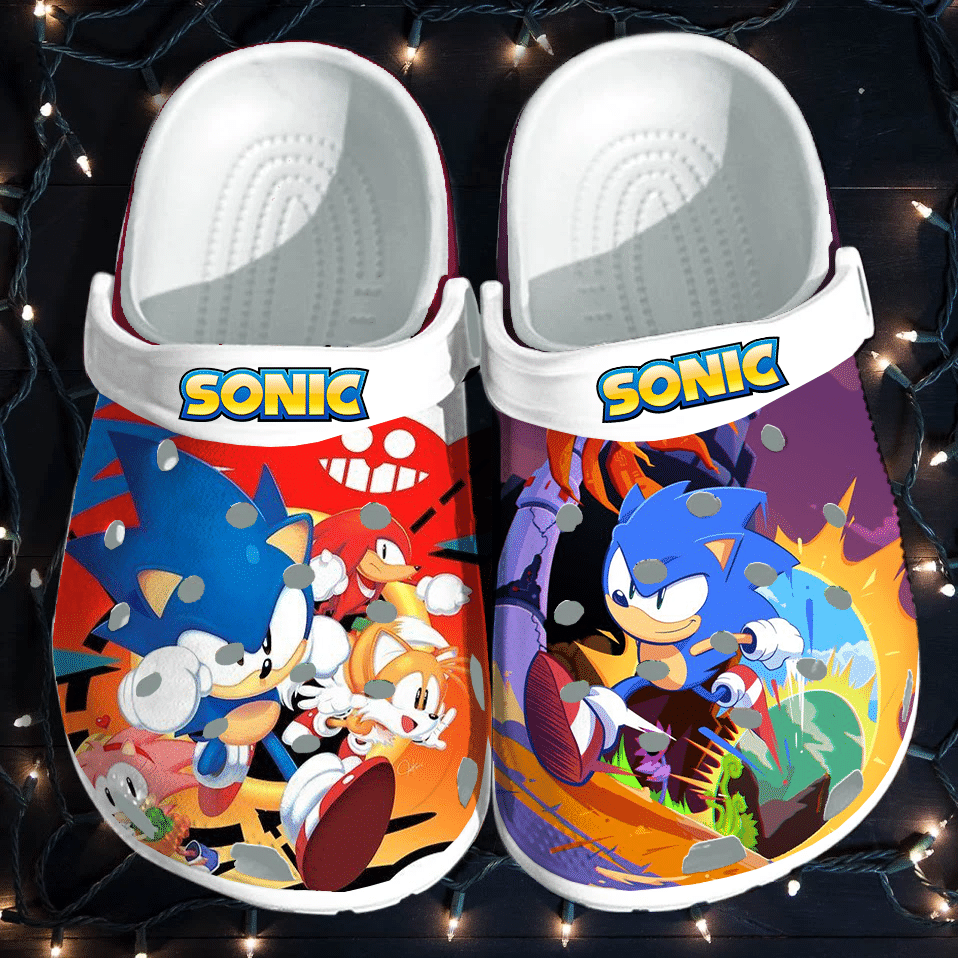 Sonic The Hedgehog Gift For Fan Classic Water 3D Clogband Clog