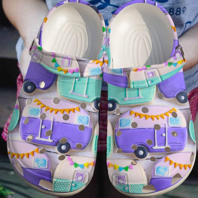 Baby Camper Shoes – Lovely Purple Car Clog Birthday Gift For Boy Girl