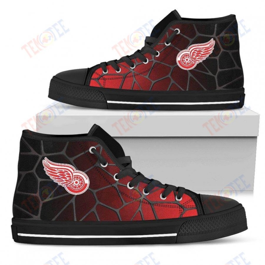 Mens Womens Detroit Red Wings Gradient High Top Shoes Colors Air Cushionshoes TMT756