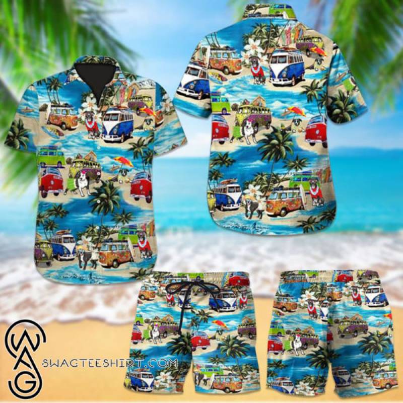 Beach hawaii pitbull dog hawaiian shirt – Maria