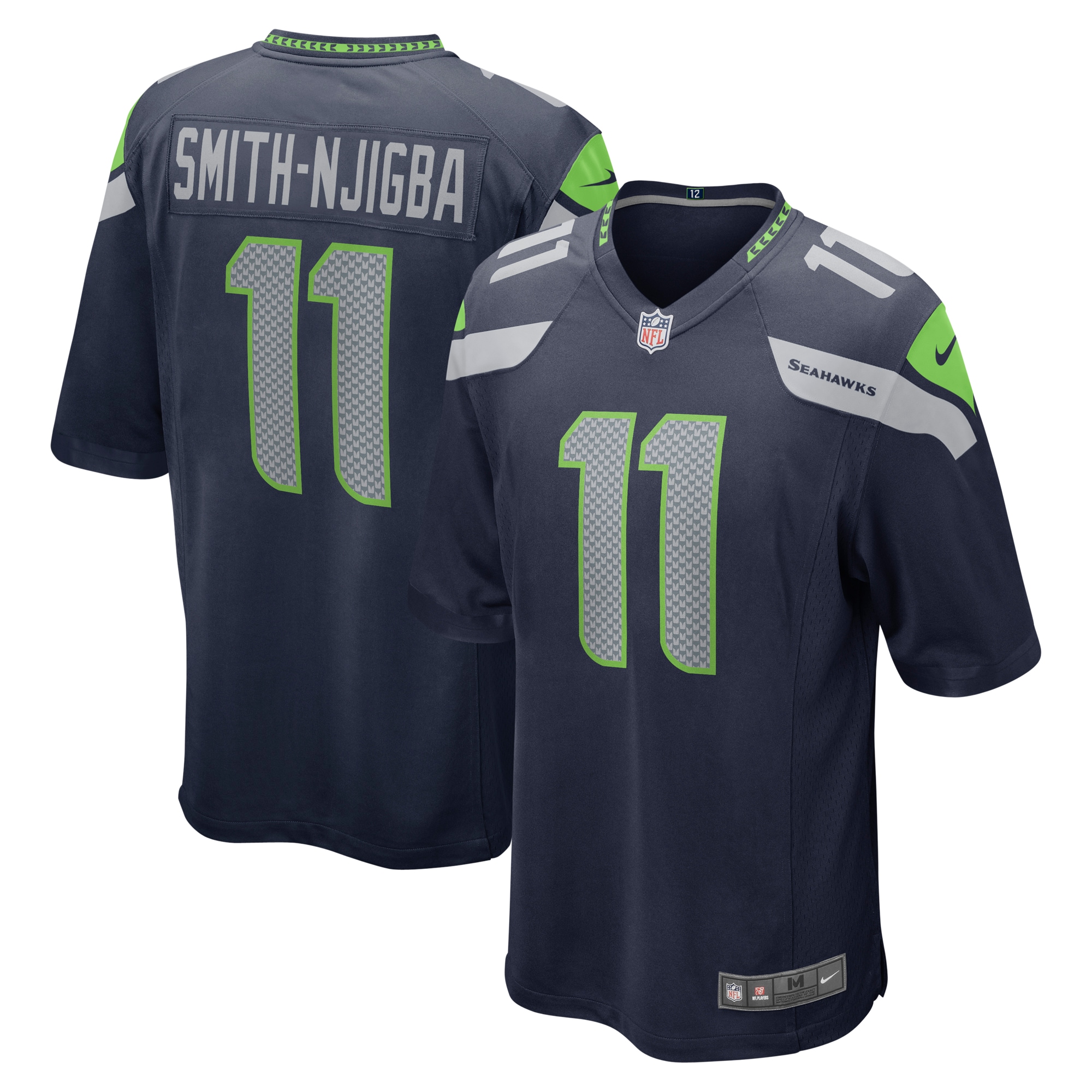 Men’s Seattle Seahawks Jaxon Smith-Njigba College Navy 2023 NFL Draft First Round Pick Game Jersey