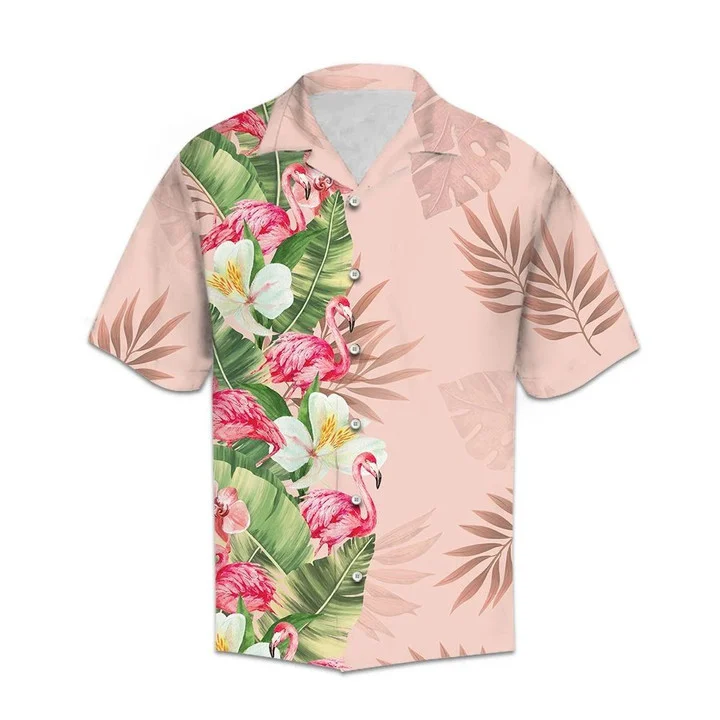 Tropical Flamingo And Banana Leaf Pattern Hawaii Shirt Ha107268