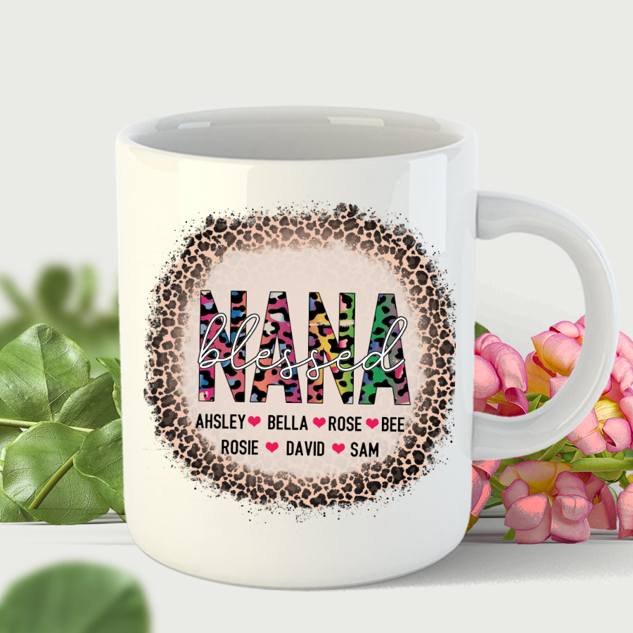 Blessed Nana Leopard Mug