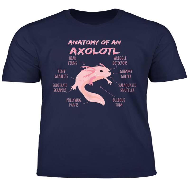 Anatomy Of An Axolotl Mexican Salamander Science Gift T Shirt